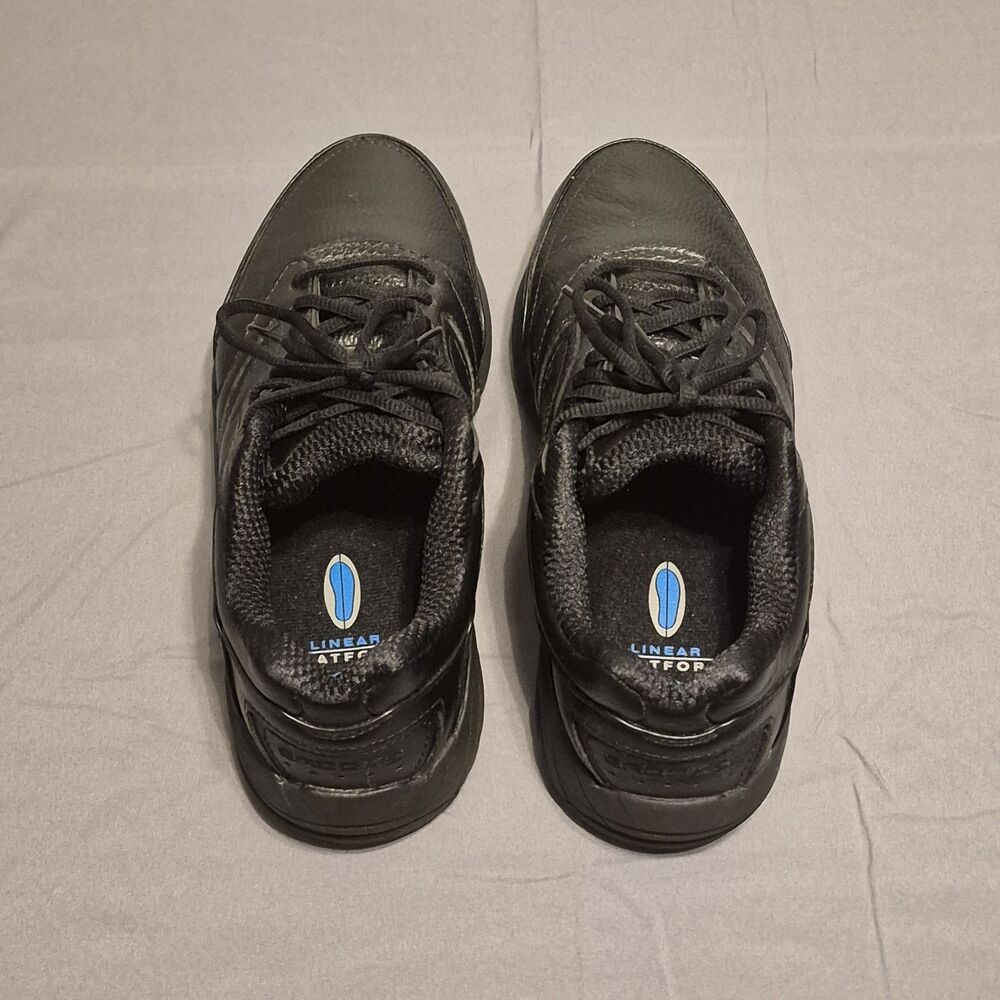 Brooks Addiction Walker Men Size 9 Wide Black Leather Shoes Sneakers 1100392E001 - Picture 4 of 6